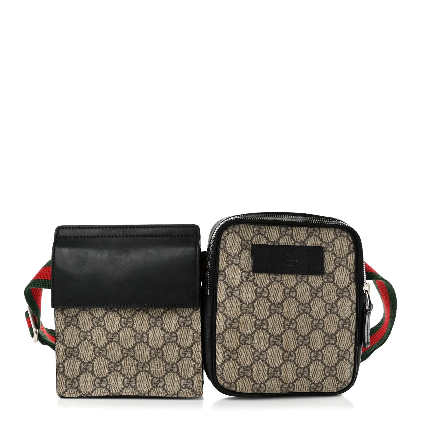 GG Supreme Monogram Web Belt Bag Black