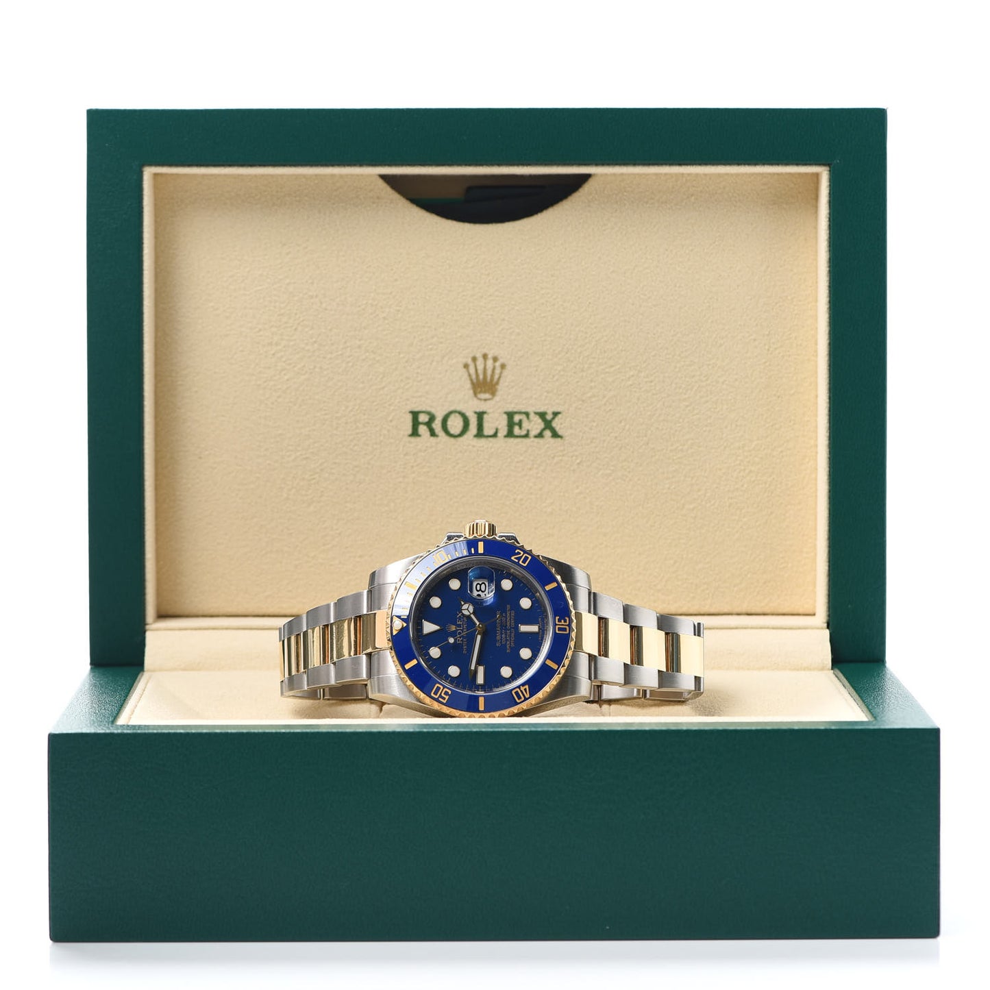 Stainless Steel 18K Yellow Gold 40mm Submariner Date Watch Royal Blue 116613LB