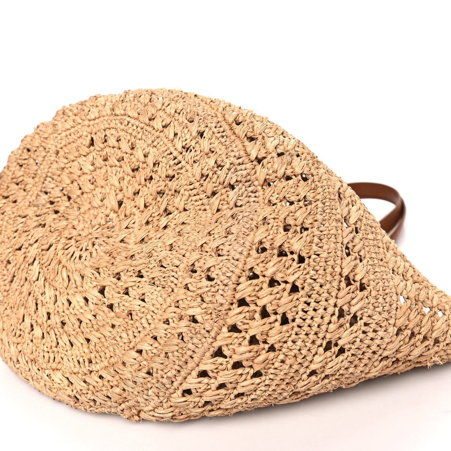 Saint Laurent Raffia Calfskin Small Panier Tote Naturel 9 of 10