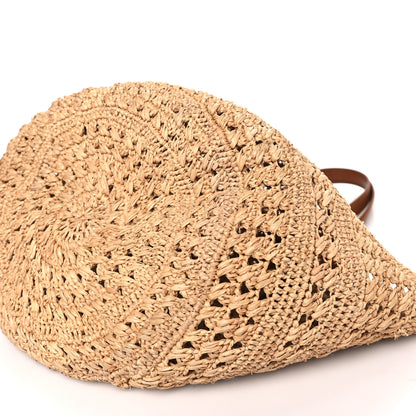 Saint Laurent Raffia Calfskin Small Panier Tote Naturel 9 of 10