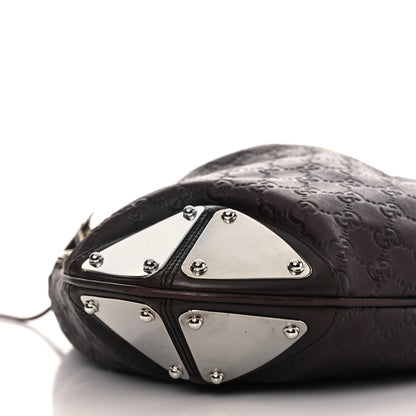 Gucci Guccissima Medium Indy Top Handle Hobo Black 8 of 12