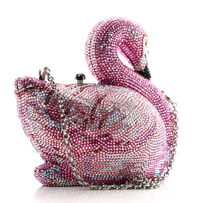 Judith Leiber Crystal Flamingo Minaudiere Clutch Pink Multicolor 3 of 12