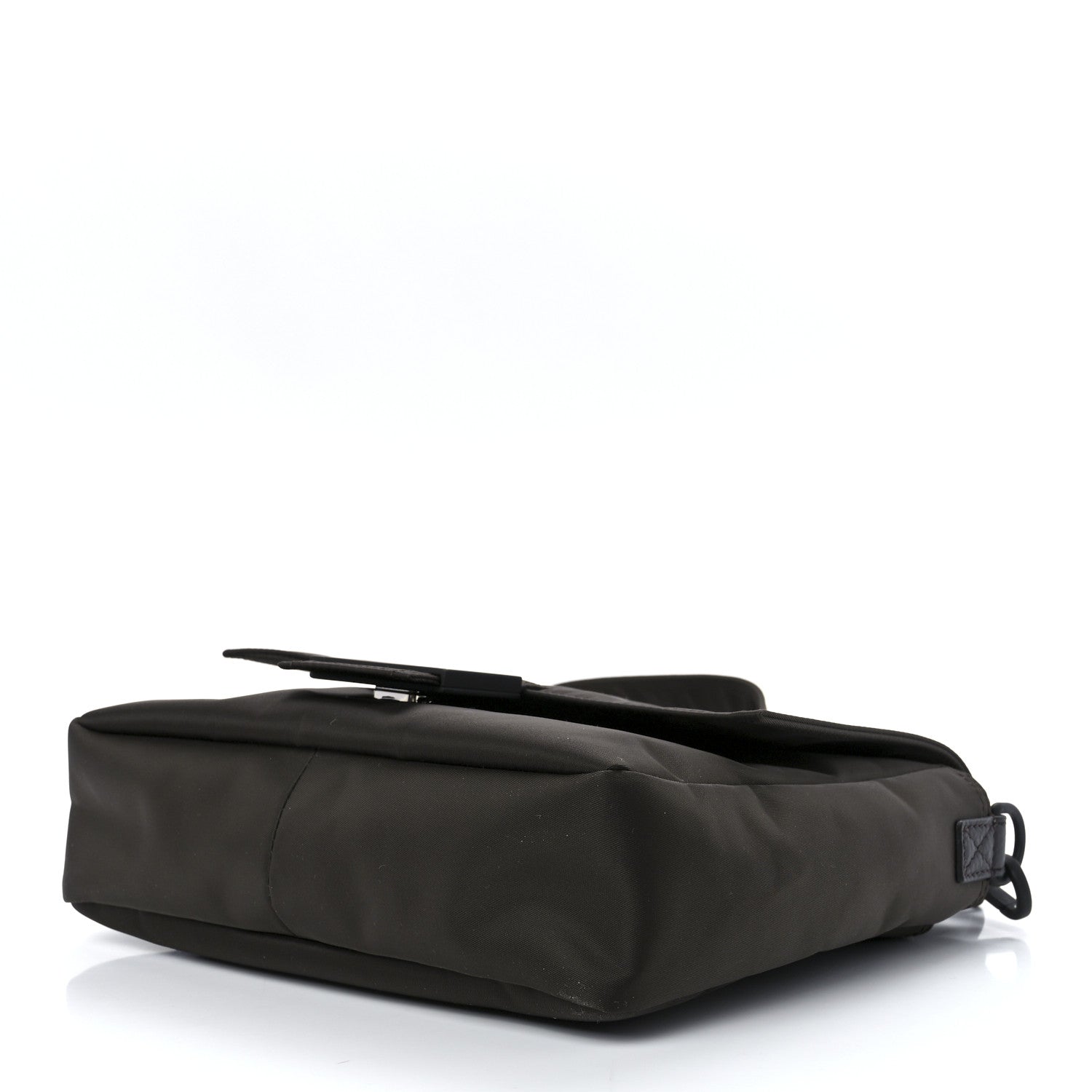 Fendi Econyl Nylon Cuoio Romano Monochrome Medium Baguette Messenger Bag Ebano 11 of 13