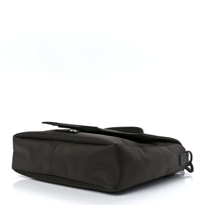 Fendi Econyl Nylon Cuoio Romano Monochrome Medium Baguette Messenger Bag Ebano 11 of 13