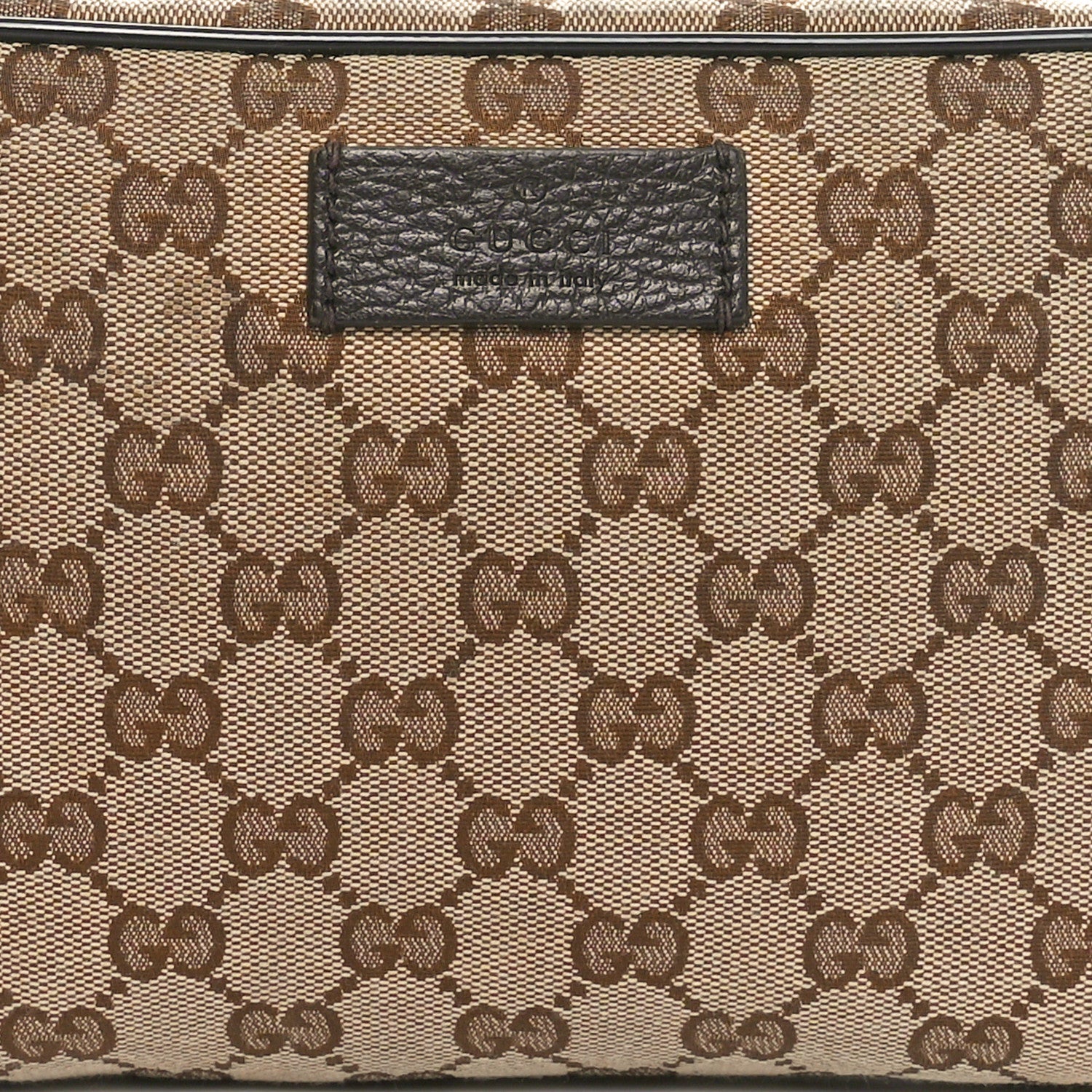 Gucci Monogram Dollar Calfskin Belt Bag Beige Ebony Testa di Moro Marrone Scuro 8 of 12