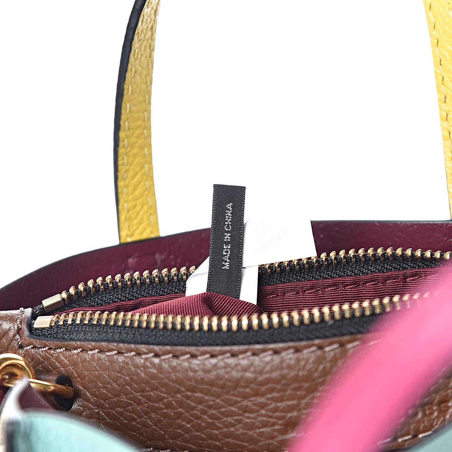 Marc Jacobs Grained Calfskin Colorblock Mini Grind Tote Surf Multi 9 of 12