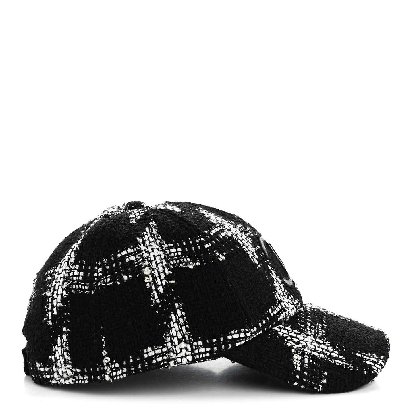 Tweed Cap Hat M Black White