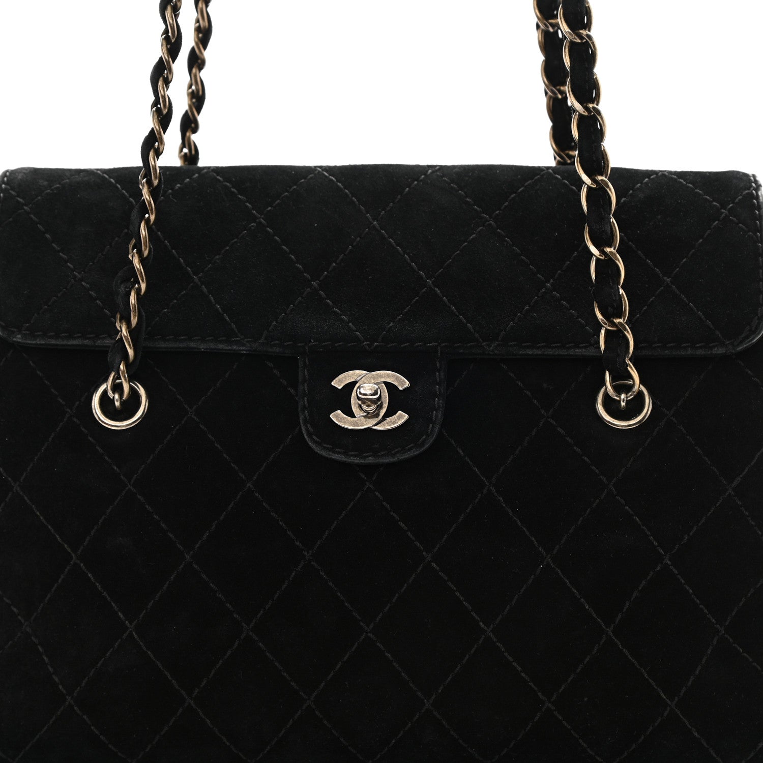 Chanel Suede Jumbo Single Flap Black 8 of 11