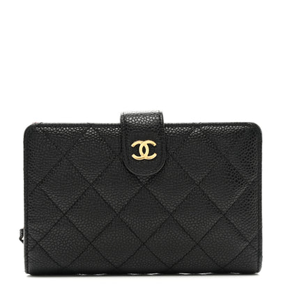 Chanel Caviar Quilted Zipped Pocket Wallet Black 1 of 10