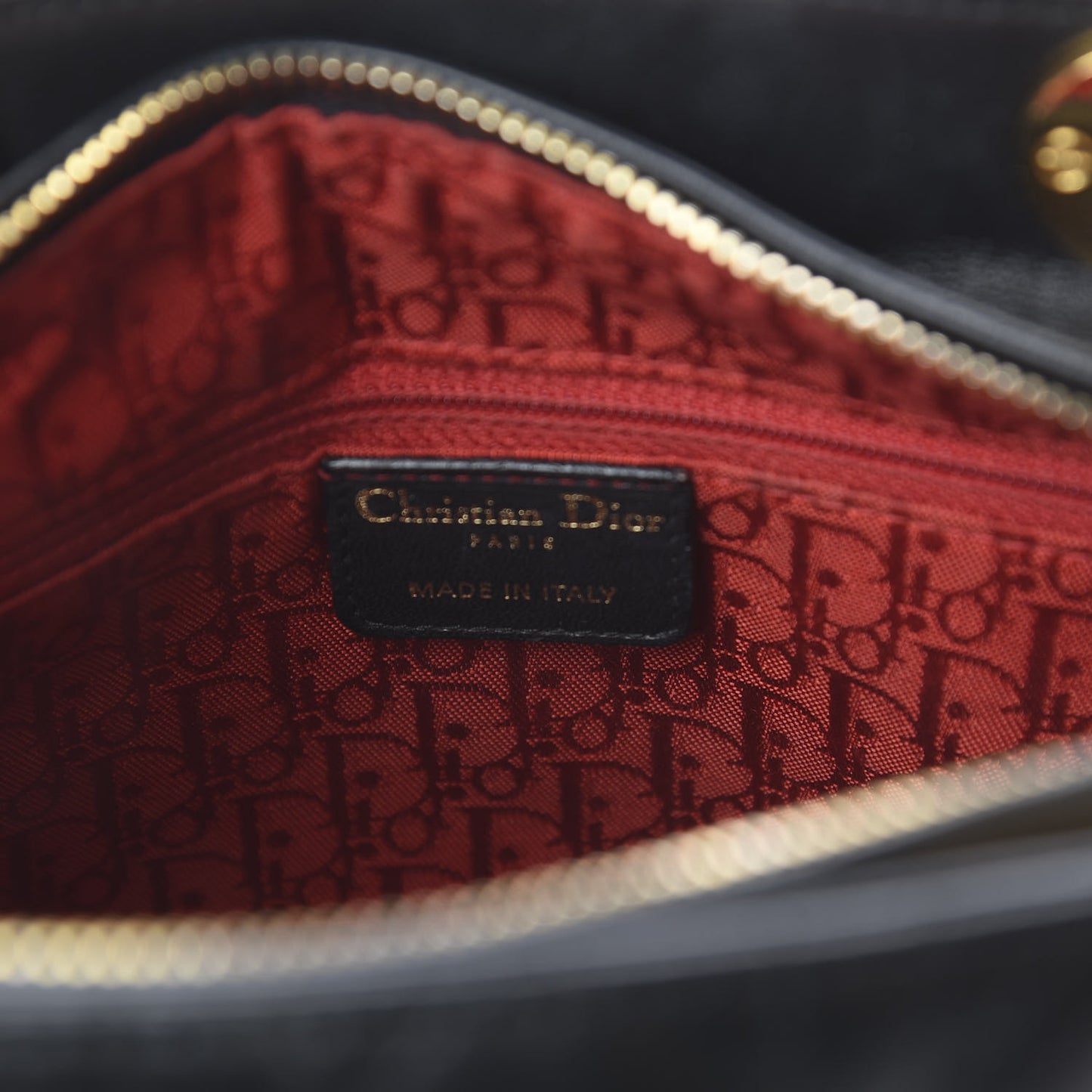 Lambskin Cannage Medium Lady Dior Black