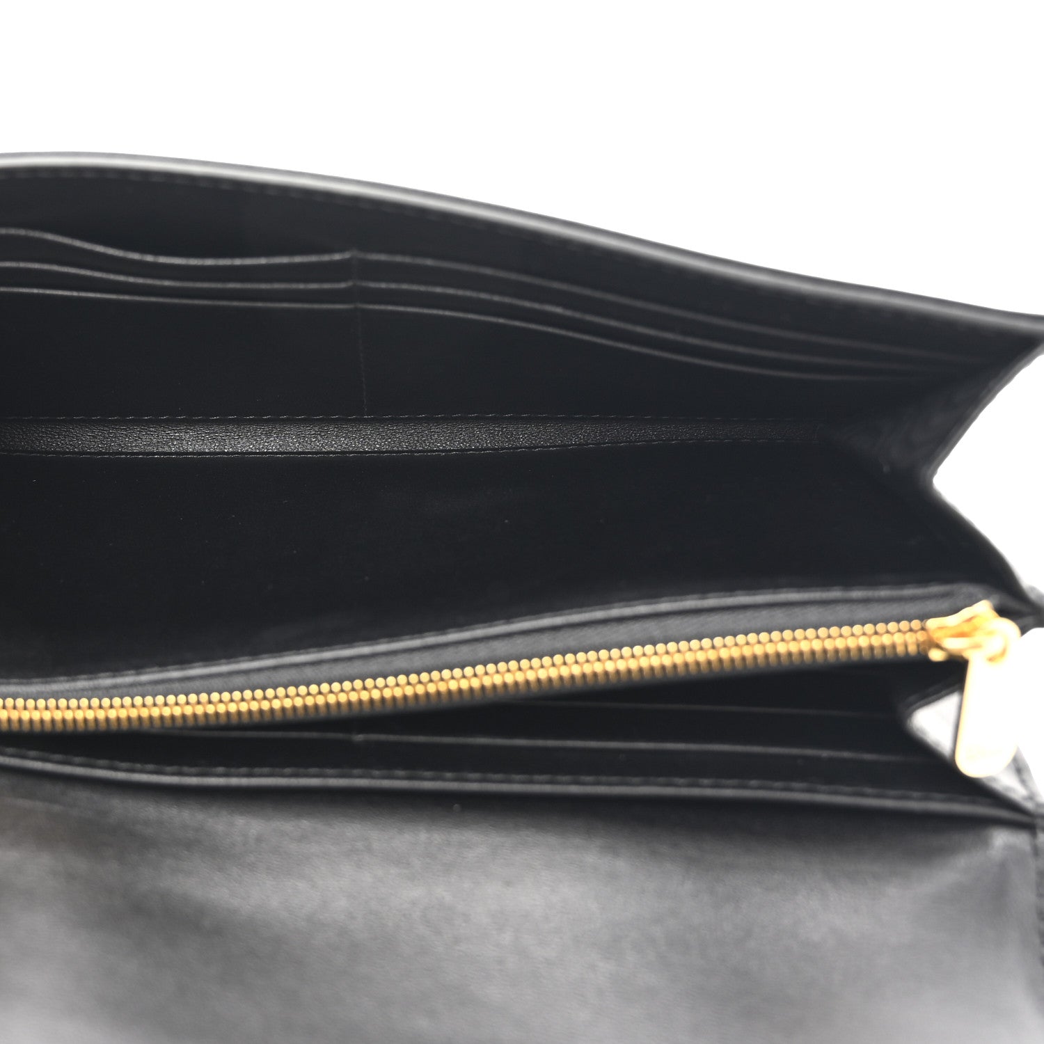 Christian Dior Lambskin Cannage Jolie Orchid Long Wallet  Black 5 of 8