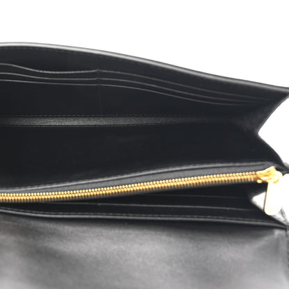 Christian Dior Lambskin Cannage Jolie Orchid Long Wallet  Black 5 of 8