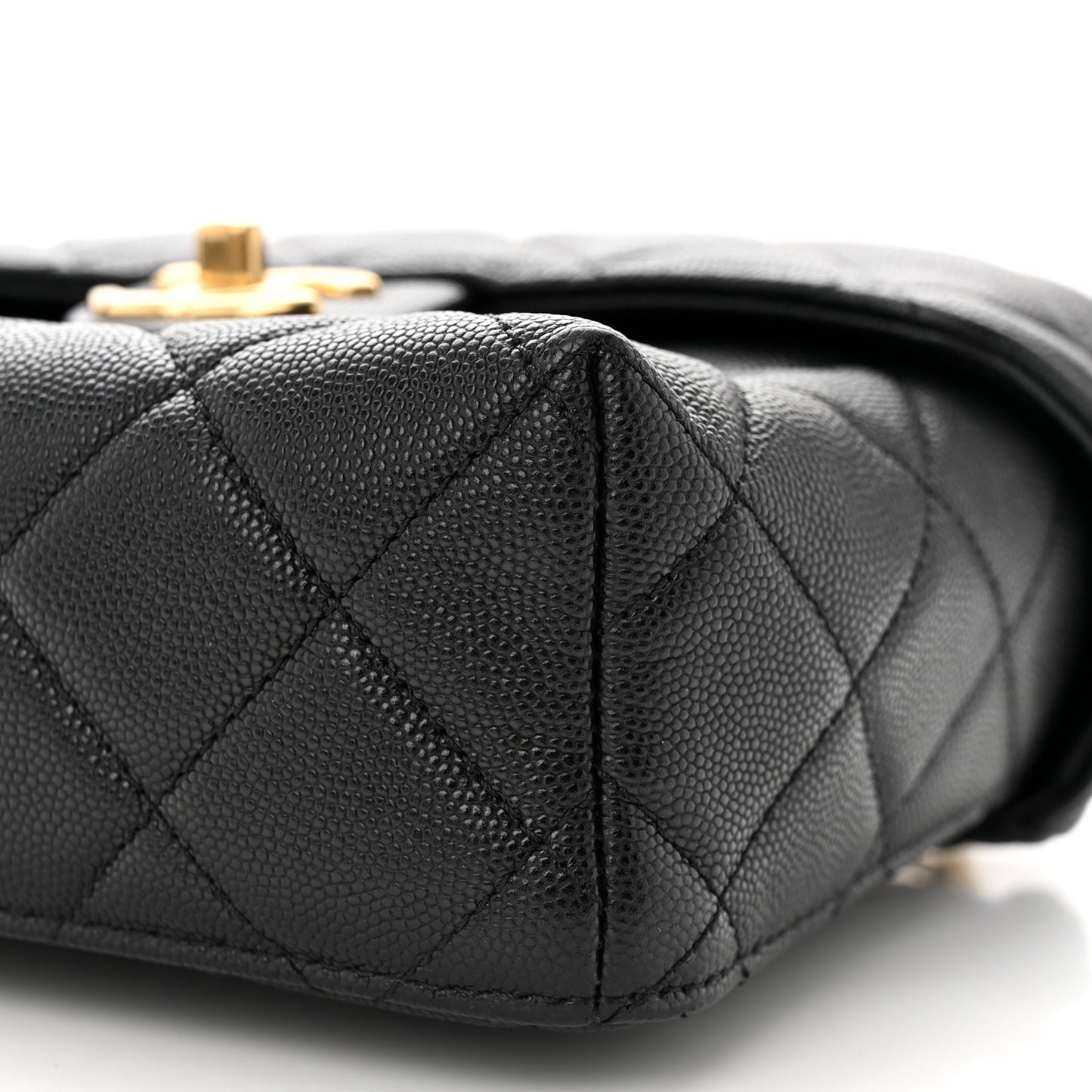 Caviar Quilted Handy Box Vanity Case Black