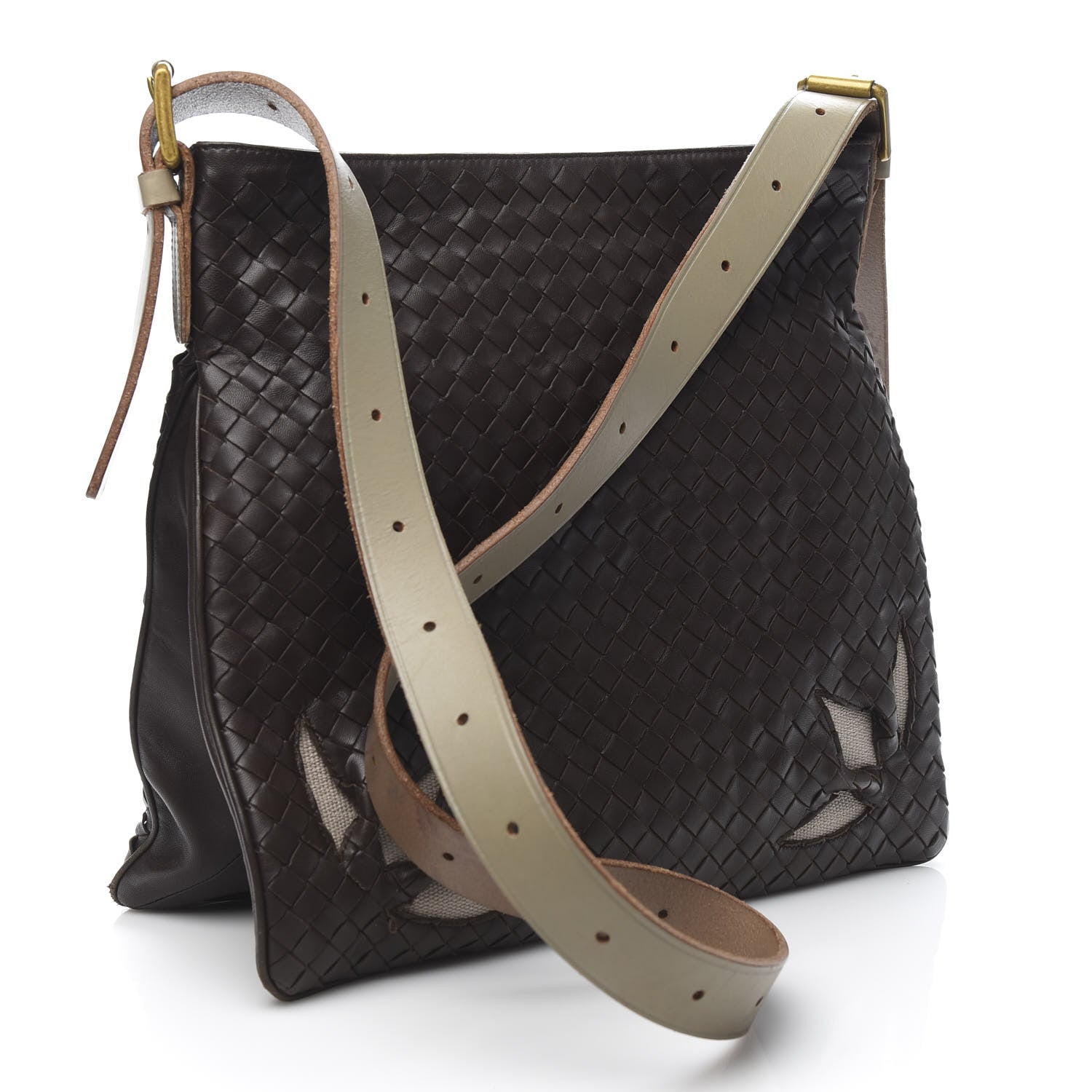 Bottega Veneta Nappa Intrecciato Marquise Flower Crossbody Messenger Bag Ebano 3 of 14