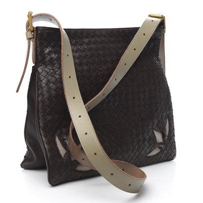 Bottega Veneta Nappa Intrecciato Marquise Flower Crossbody Messenger Bag Ebano 3 of 14