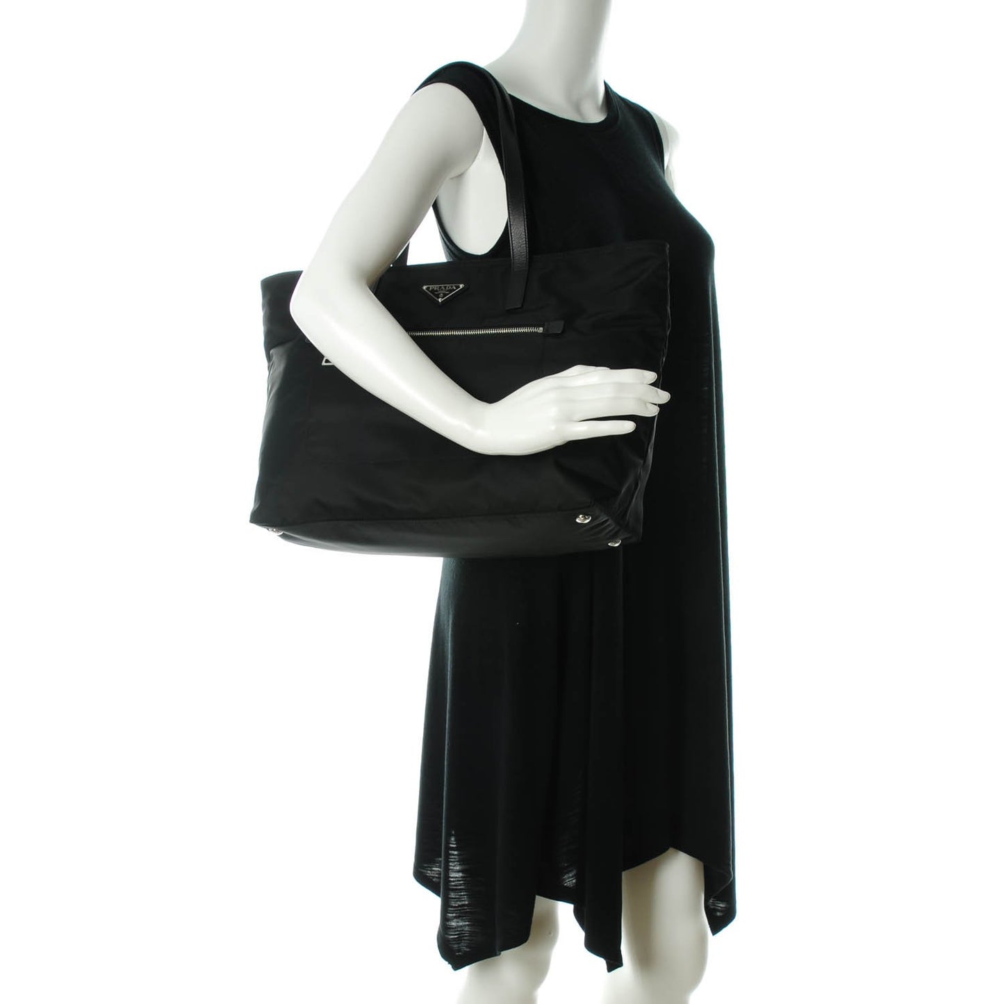 Saffiano Tessuto Nylon Tote Nero Black
