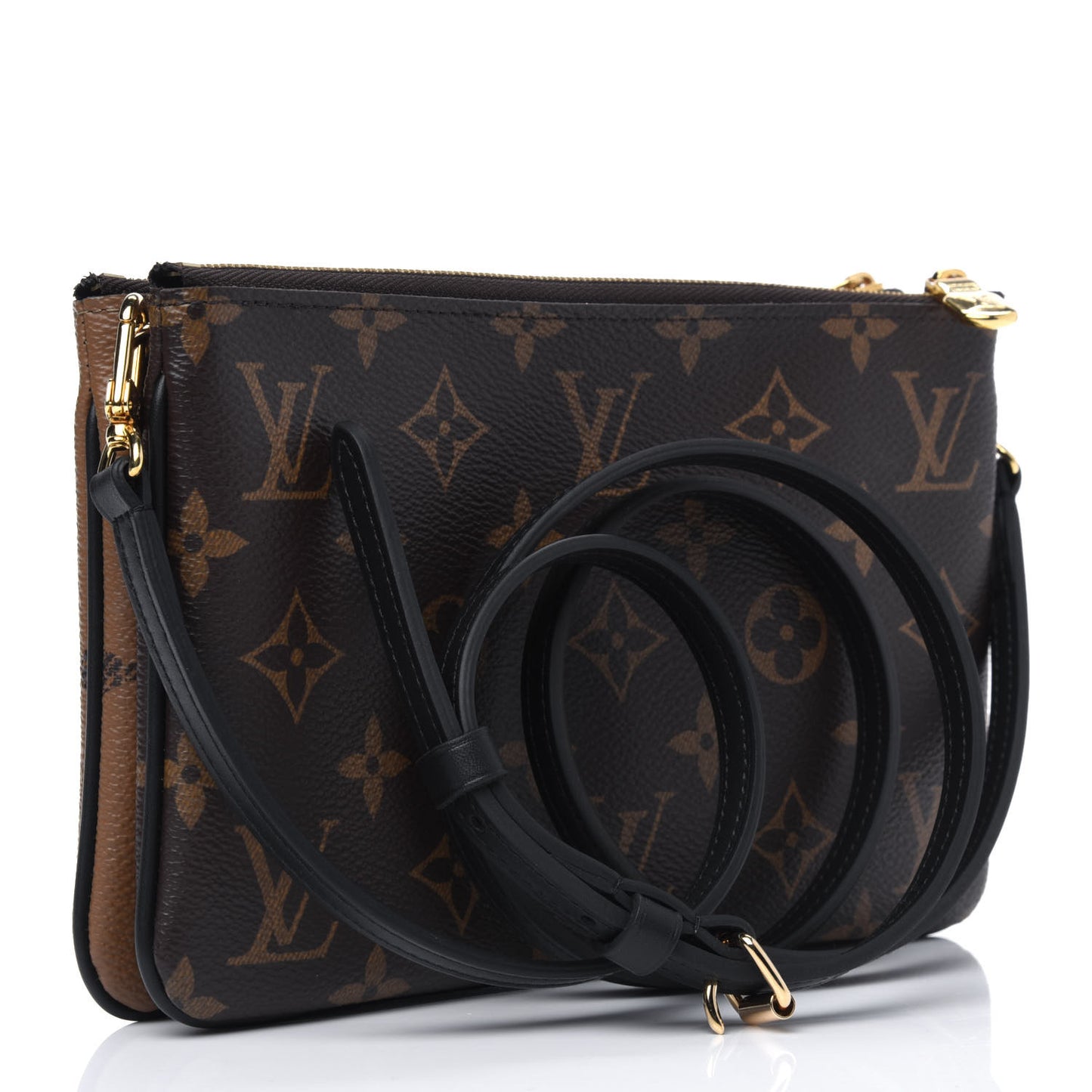 Reverse Monogram Giant Double Zip Pochette