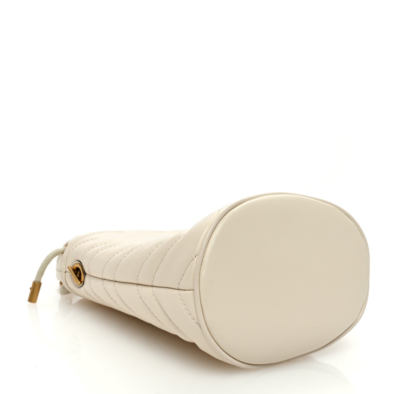 Gucci Calfskin Matelasse Mini GG Marmont 2.0 Bucket Bag White 4 of 10