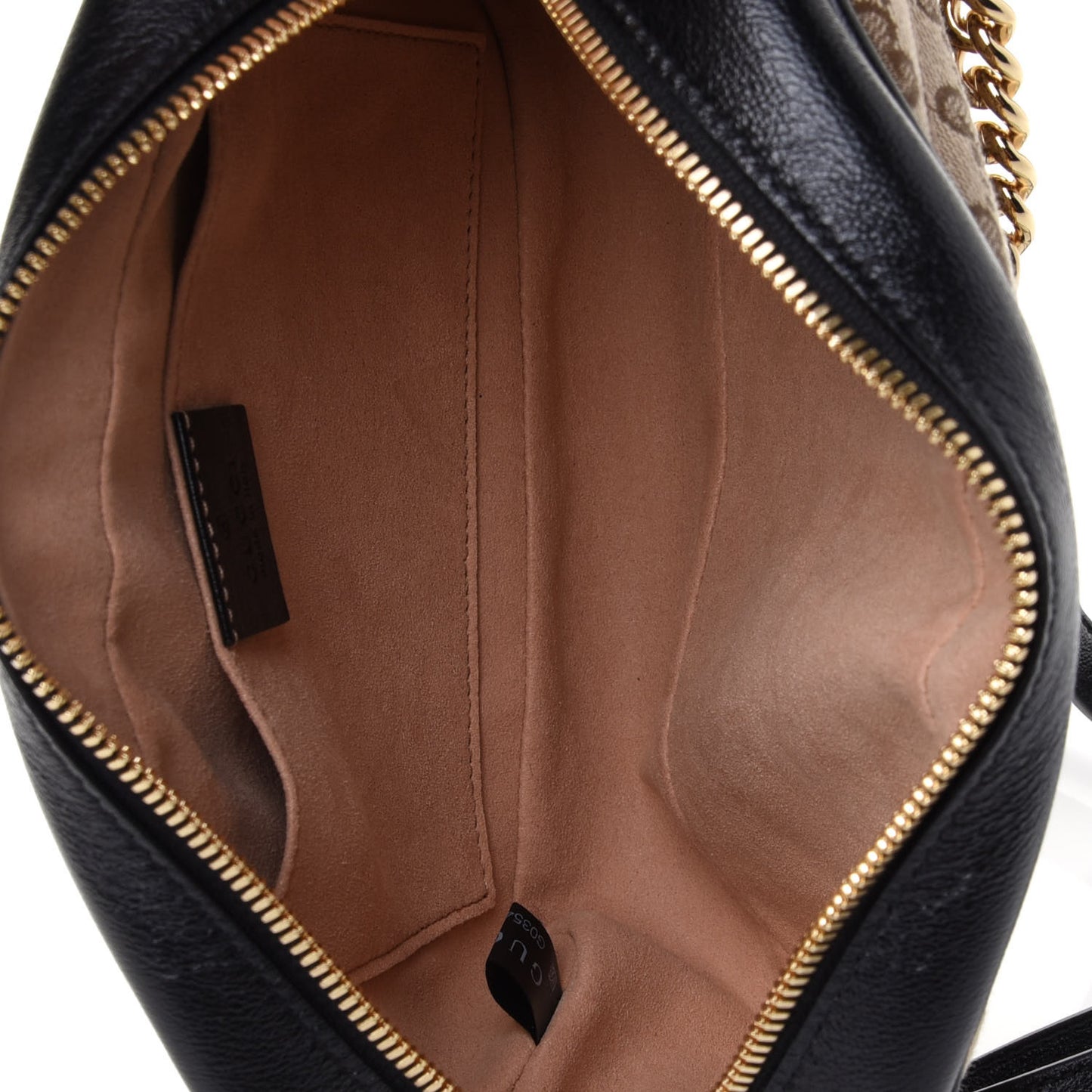Monogram Matelasse Diagonal Small GG Marmont Chain Shoulder Bag Beige Black