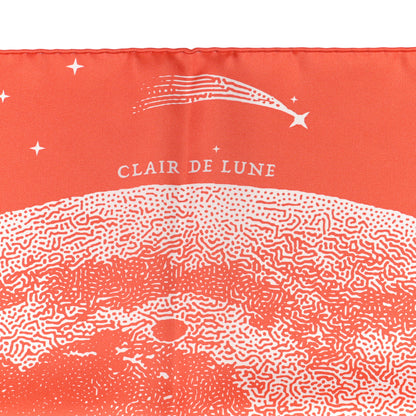 Hermes Silk Double Face Clair De Lune Scarf 90 Orange Gris White 5 of 9