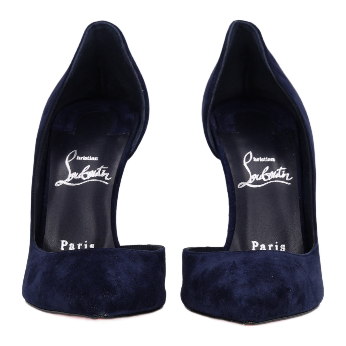 Christian Louboutin Suede Iriza 100 Pumps 38.5 Obscur 3 of 9