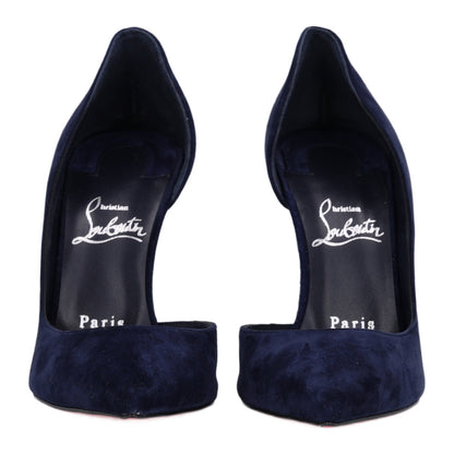 Christian Louboutin Suede Iriza 100 Pumps 38.5 Obscur 3 of 9