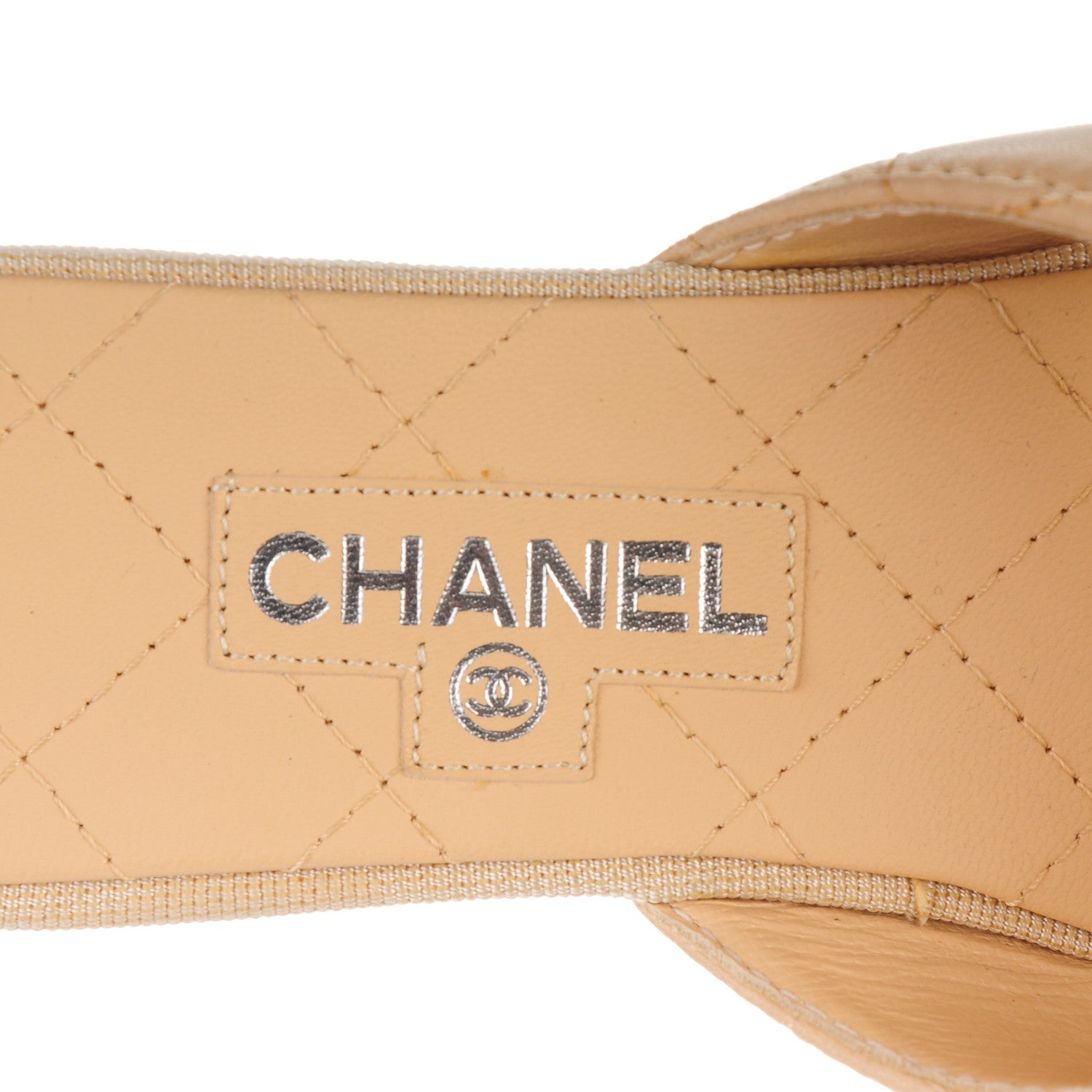 Chanel Lambskin Quilted CC Turnlock Sandals 36 Beige 7 of 8