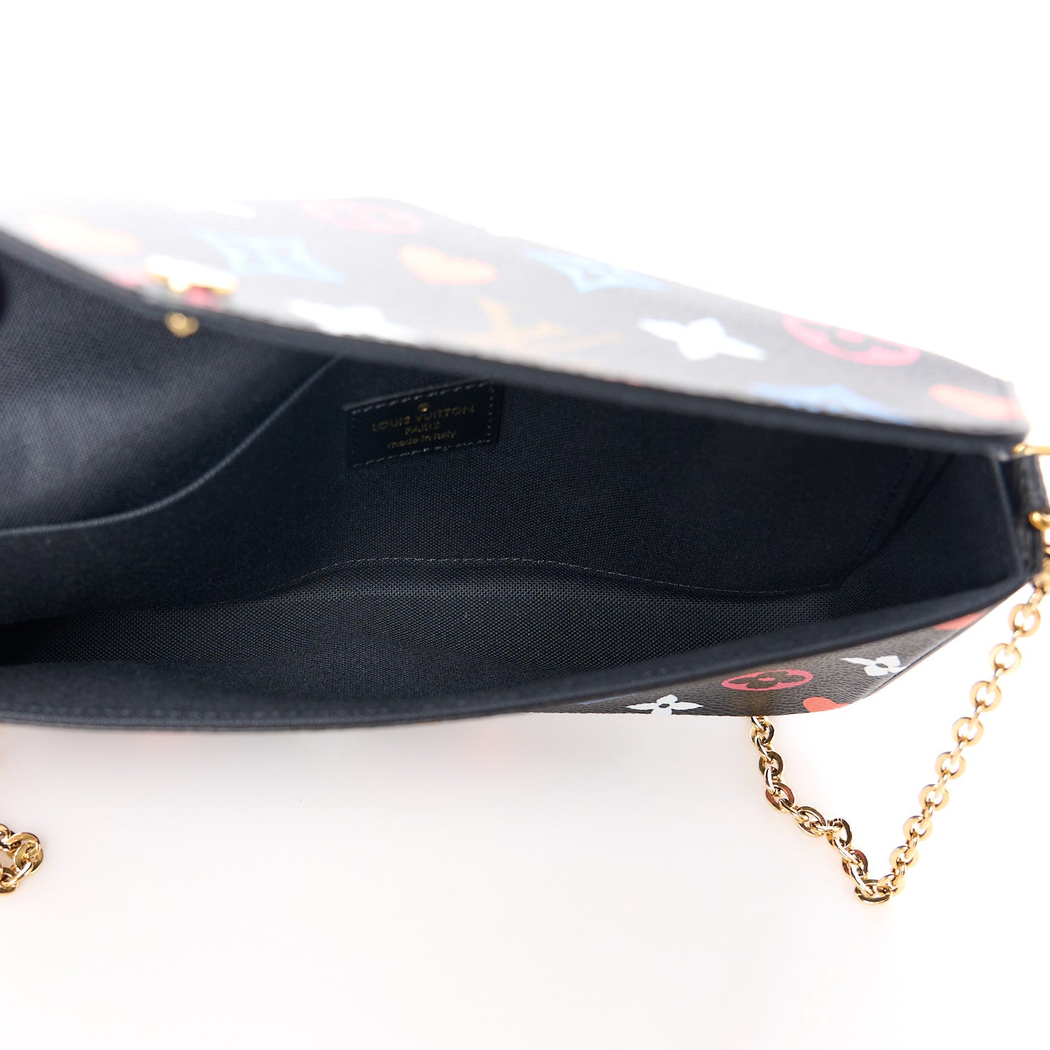 Louis Vuitton Game On Felicie Chain Wallet Black 6 of 15