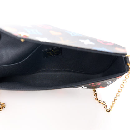 Louis Vuitton Game On Felicie Chain Wallet Black 6 of 15