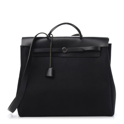 Hermes Toile Vache Calfskin Herbag 39 MM Black 1 of 19