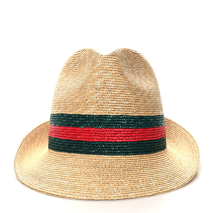 Gucci Abaca Straw Web Fedora Hat M 2 of 8