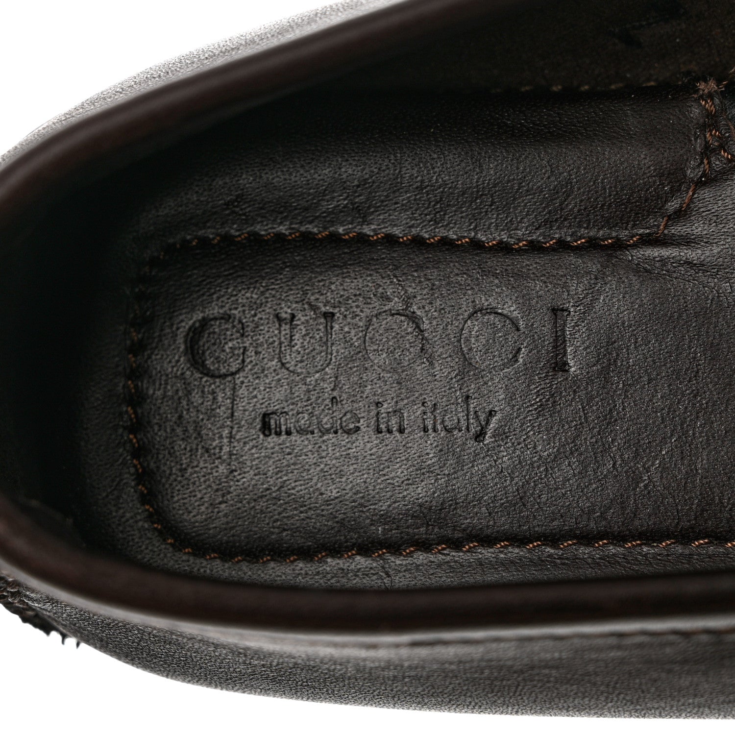 Gucci Calfskin Horsebit Mens Driver Loafers 7.5 Brown 7 of 11