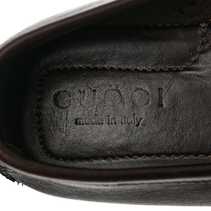 Gucci Calfskin Horsebit Mens Driver Loafers 7.5 Brown 7 of 11