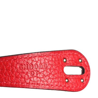 Hermes Taurillon Clemence Lindy 30 Rouge Casaque 7 of 9