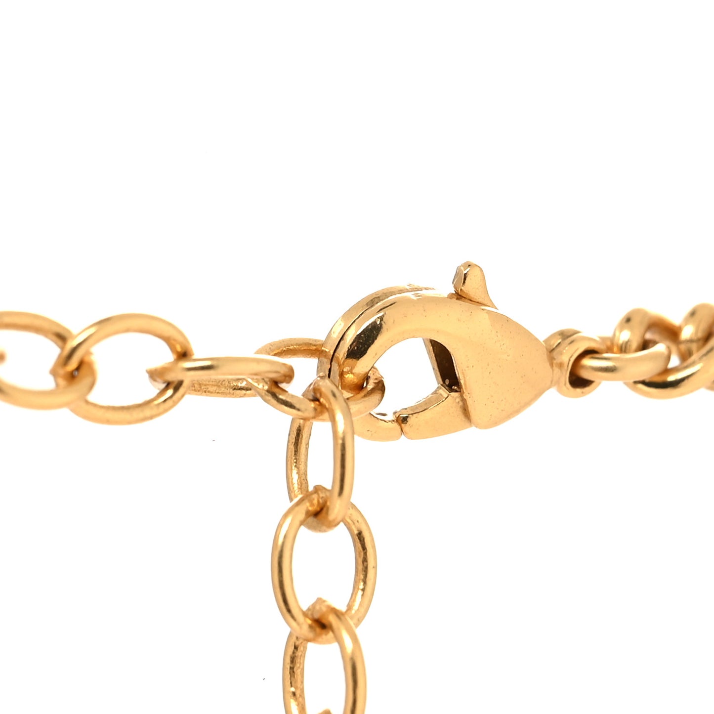 Metal Resin CD Logo Chain Choker Gold Raspberry
