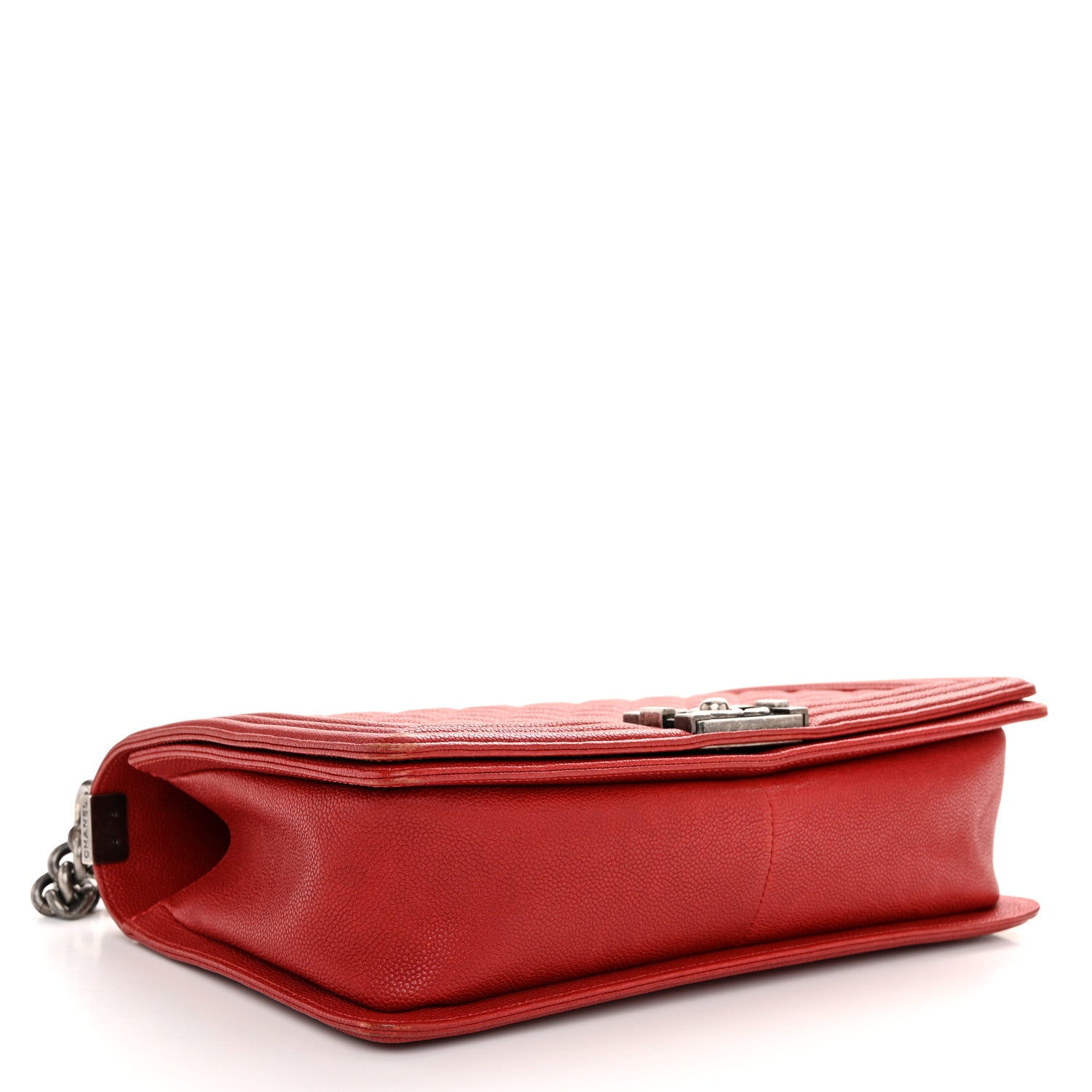 Chanel Caviar Quilted New Medium Boy Flap Dark Red 4 of 11