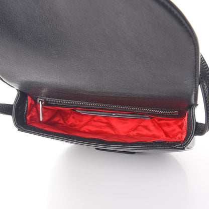 Celine Shiny Textured Calfskin Small Trotteur Black 5 of 8