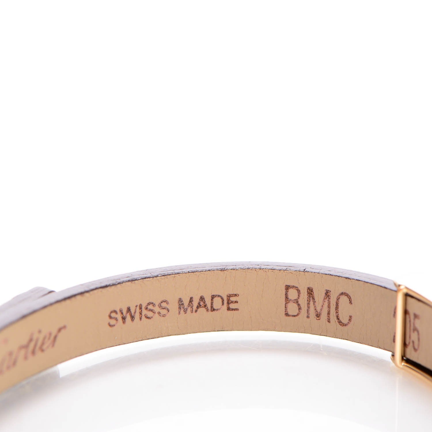 Cartier 18K Yellow Gold Lambskin 3 Motif LOVE Bracelet Brown 4 of 7