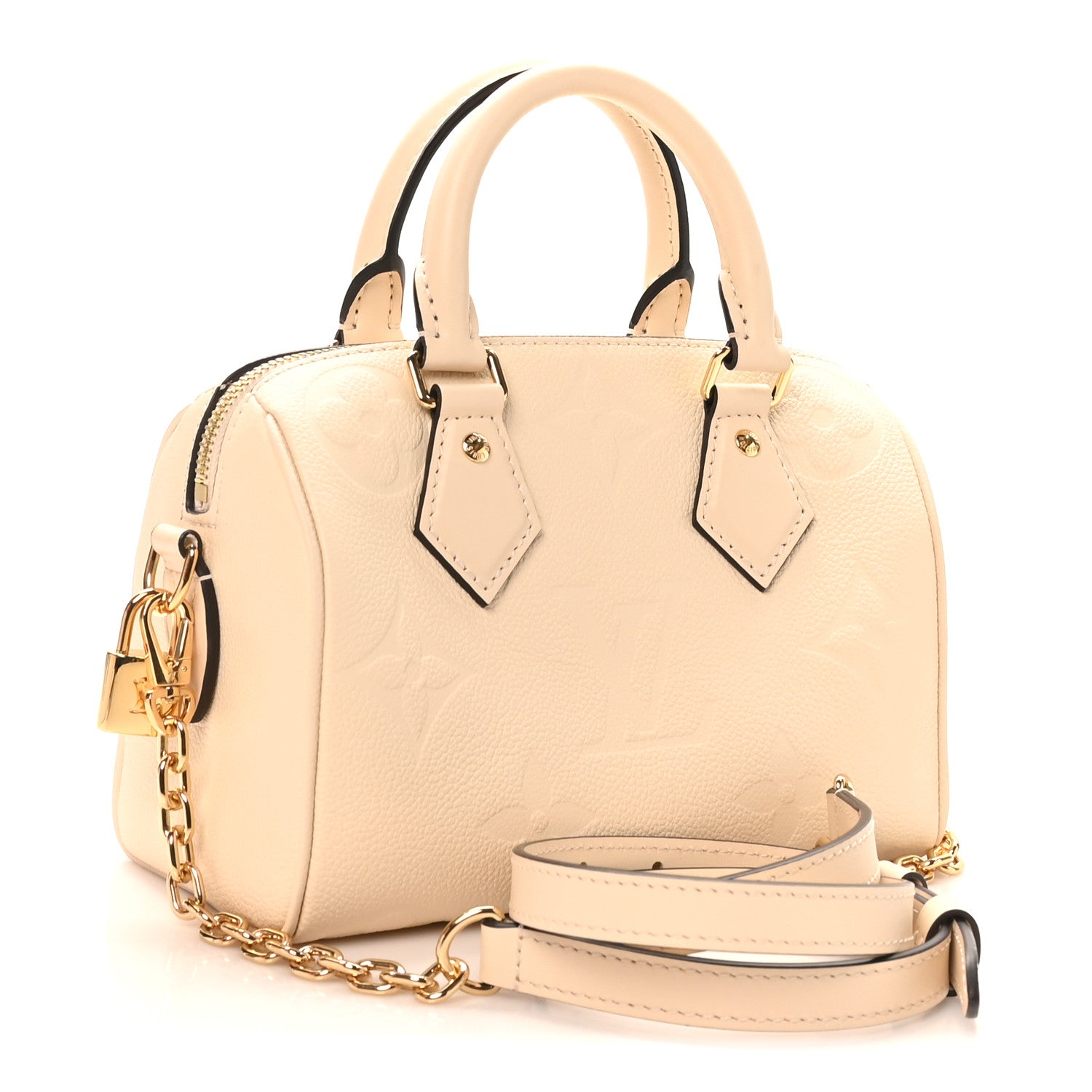 Louis Vuitton Empreinte Monogram Giant Speedy Bandouliere 20 Creme 3 of 10
