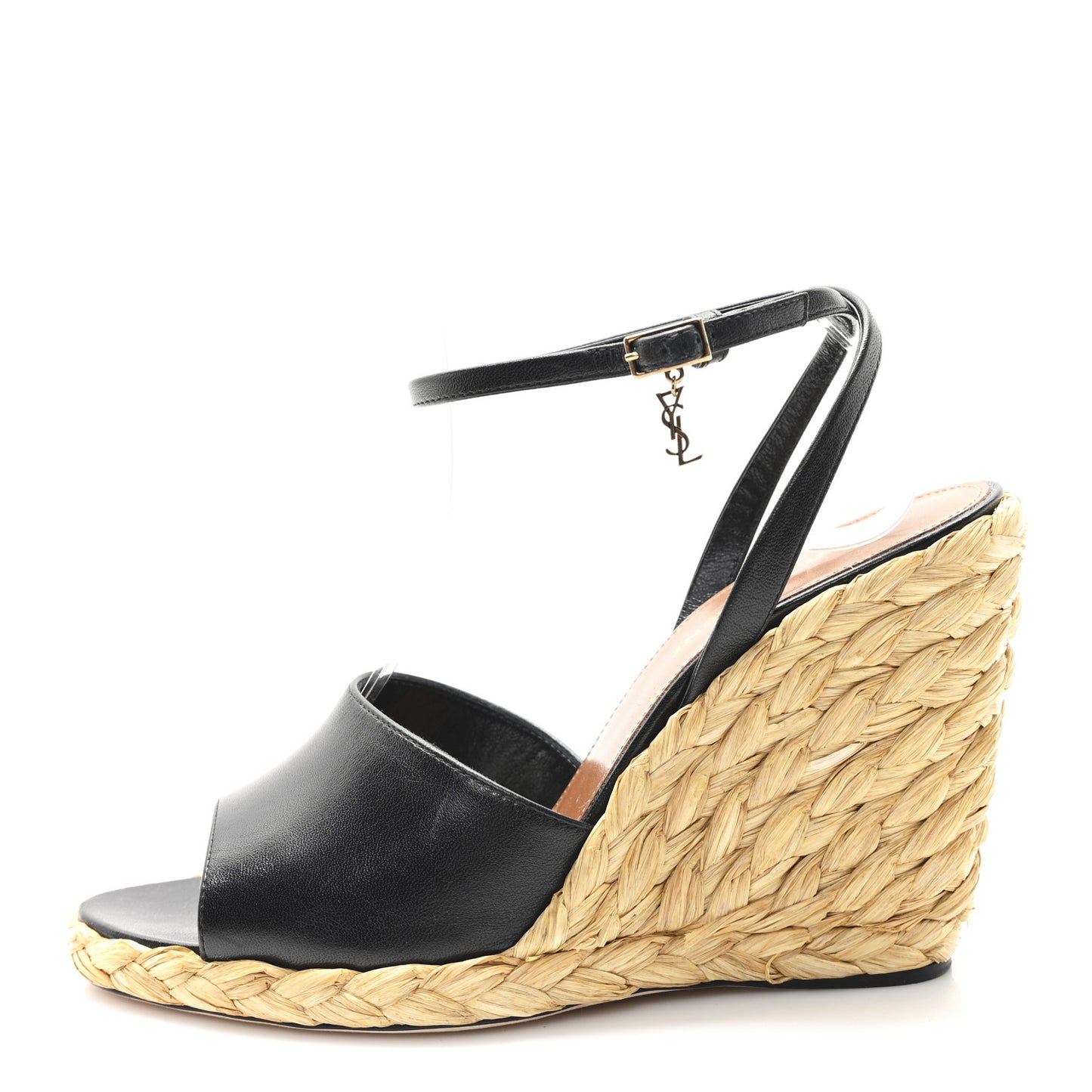 Calfskin Paloma Espadrille 95 Wedges 37.5 Black