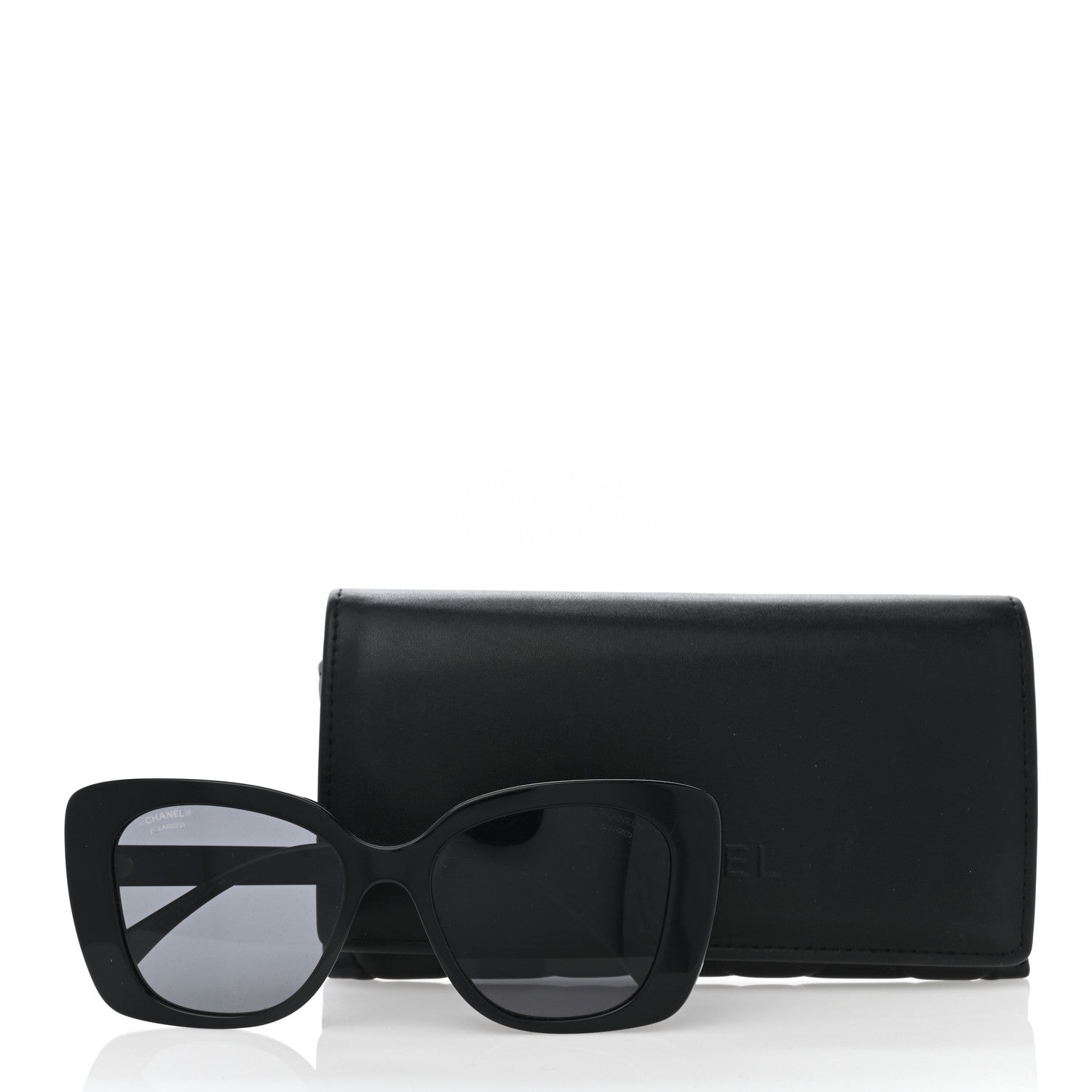 Chanel Acetate Strass Polarized Square Sunglasses 5422-B Black 8 of 8