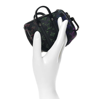Louis Vuitton Monogram Spotlight Mini Keepall Bag Charm Key Holder Black Borealis 2 of 10