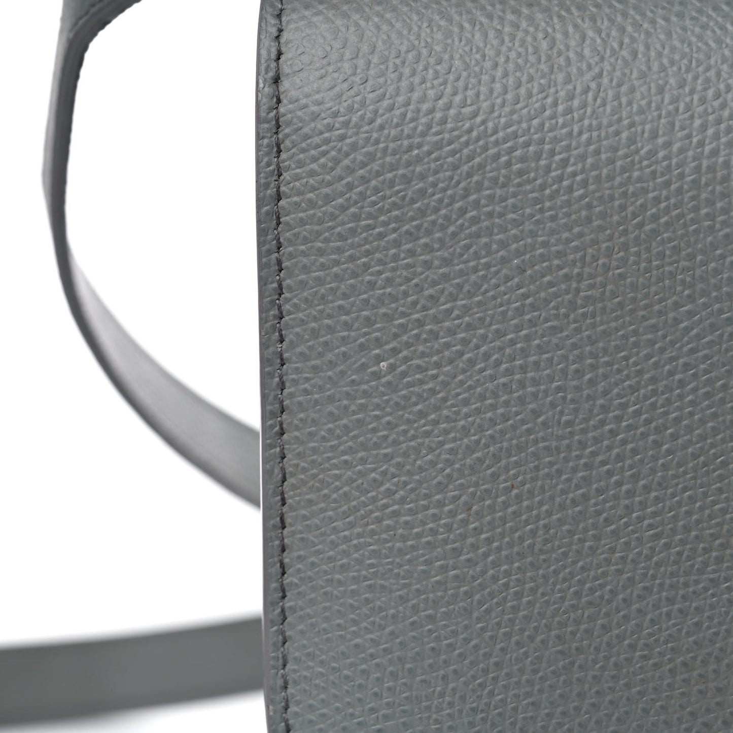 Ultra Matte Grained Calfskin 30 Montaigne Flap Bag Grey