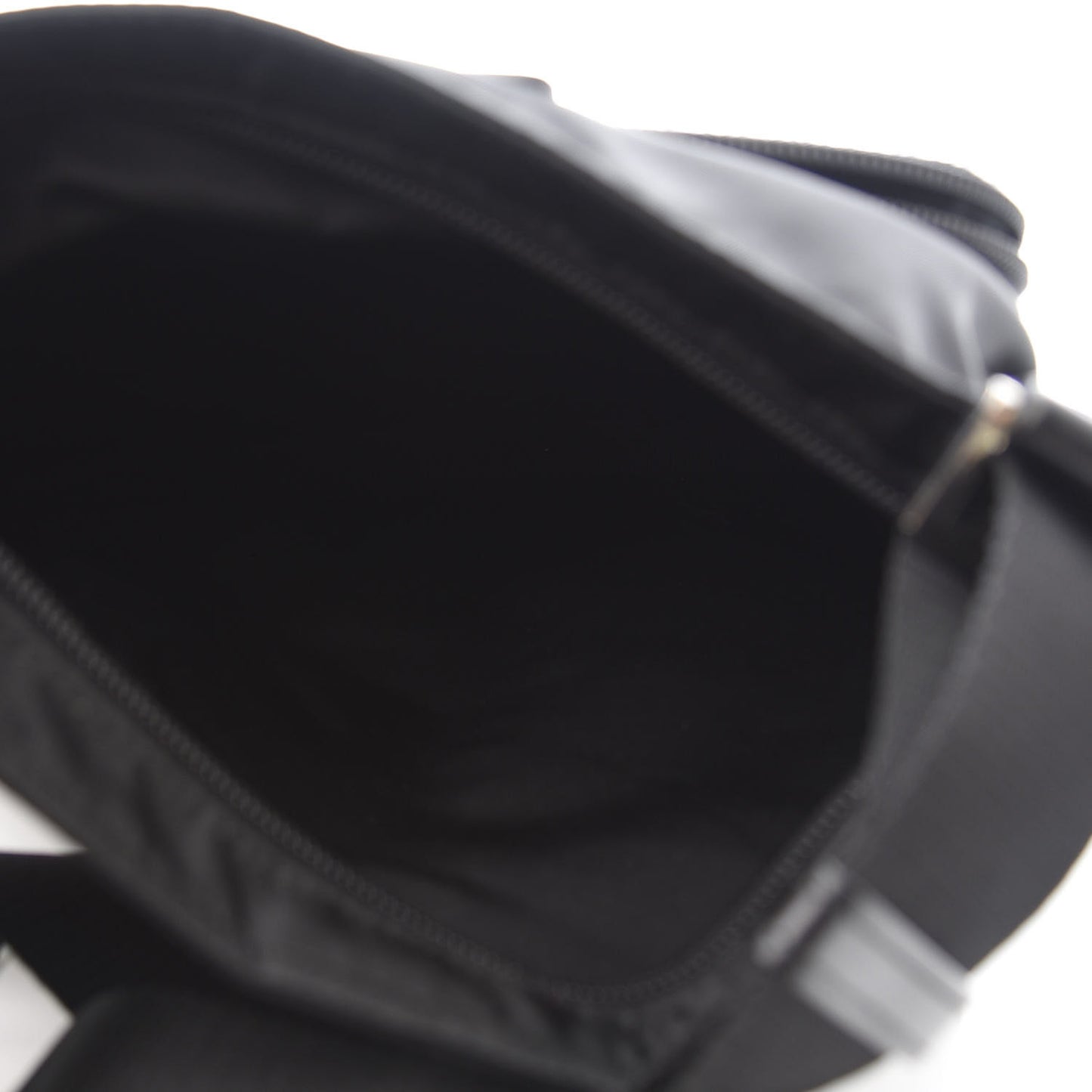 Nylon Vela Flat Messenger Bag Black