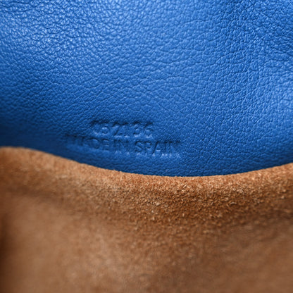 Loewe Nappa Shearling Flamenco Knot Clutch Blue 7 of 10