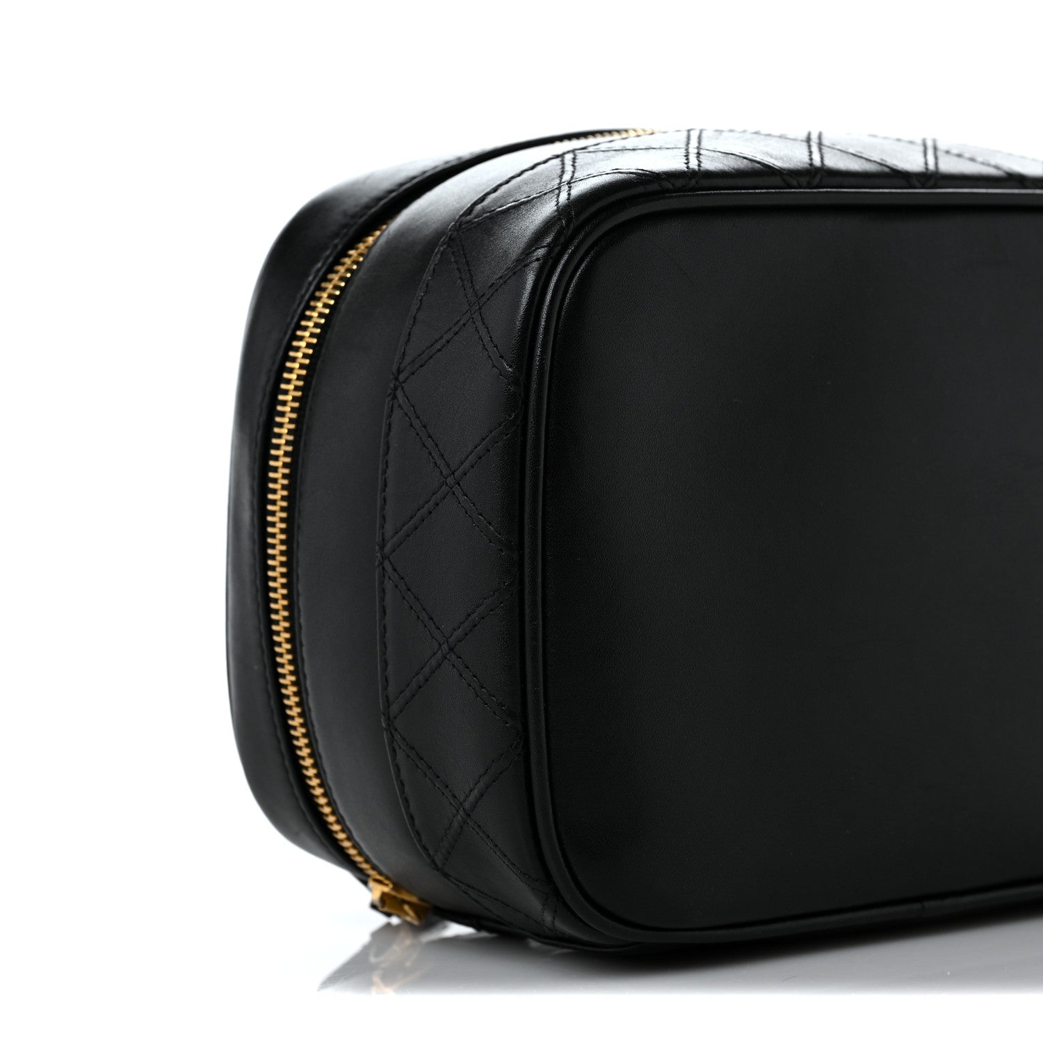 Chanel Lambskin Vanity Cosmetic Case Black 7 of 10