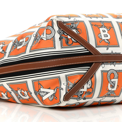 Burberry Satin Mythical Alphabet Print Bag Orange White 9 of 10