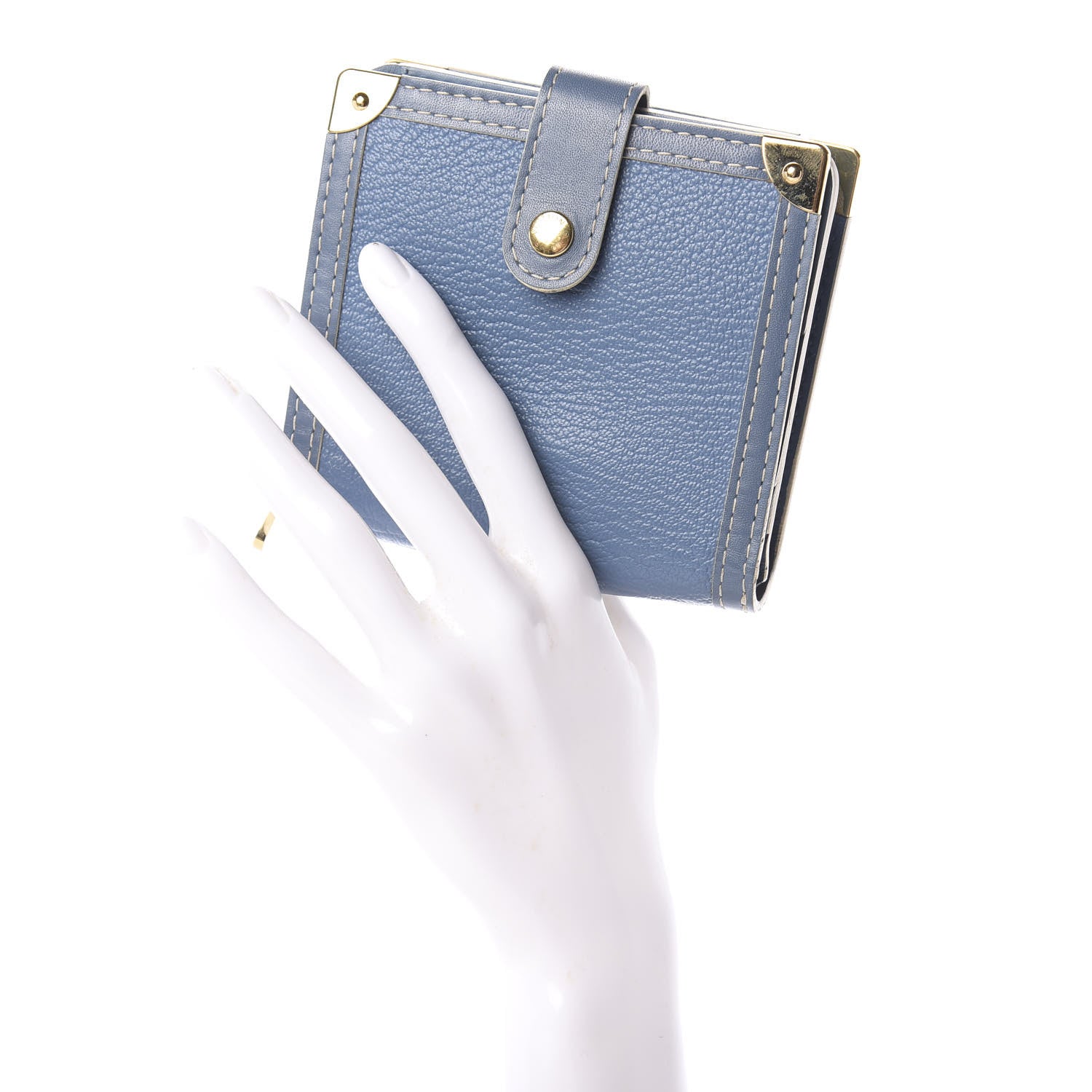 Louis Vuitton Suhali Compact Zipped Wallet Blue 2 of 6
