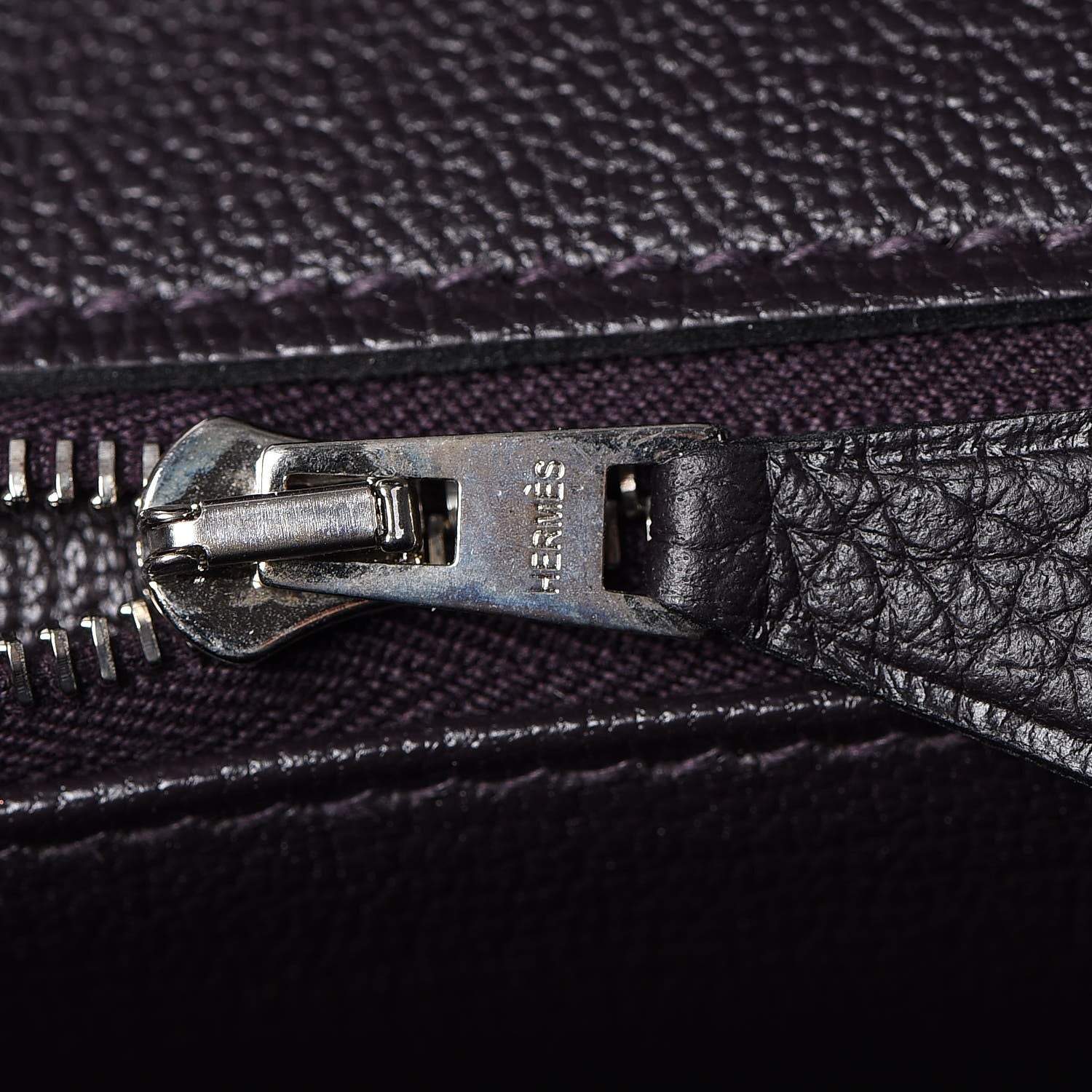 Hermes Taurillon Clemence Birkin 35 Prunoir 10 of 31
