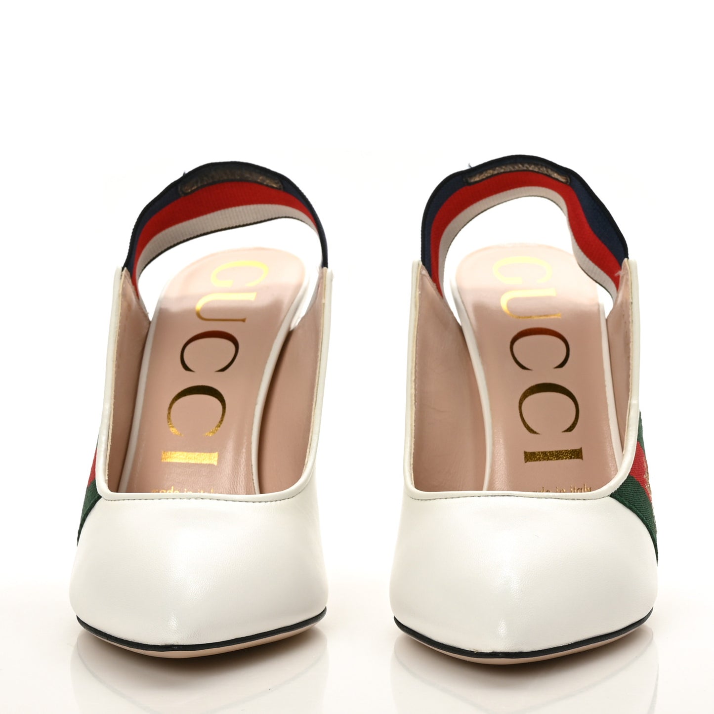 Malaga Kid Web Sylvie High Heel Slingback Pumps 37 White